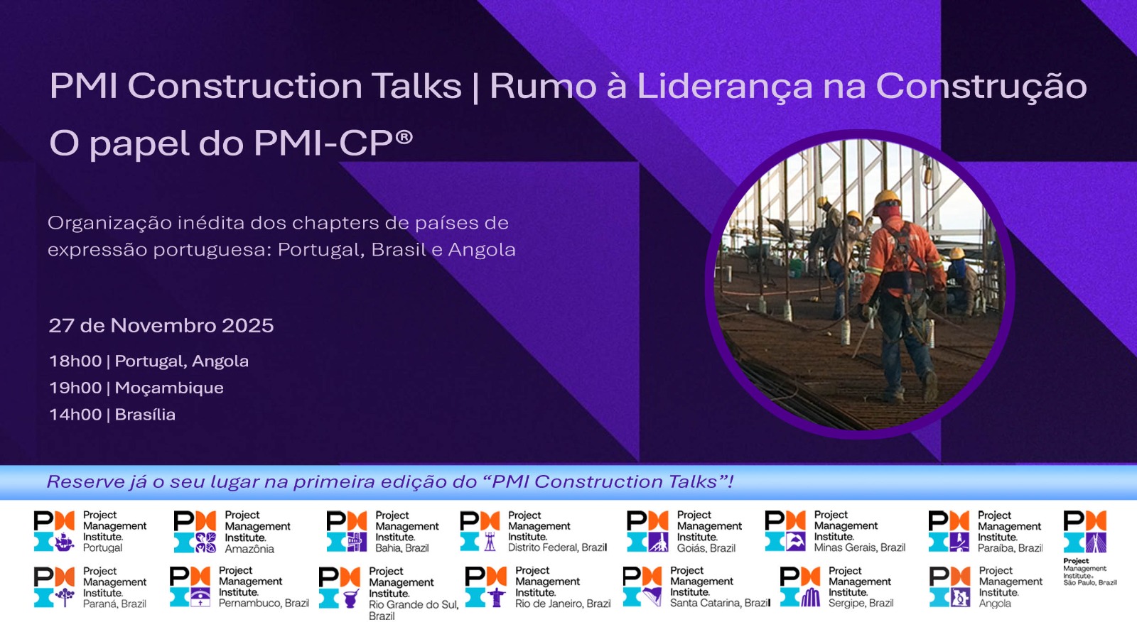 You are currently viewing Evento OnLine – PMI Construction Talks | Rumo à Liderança na Construção
